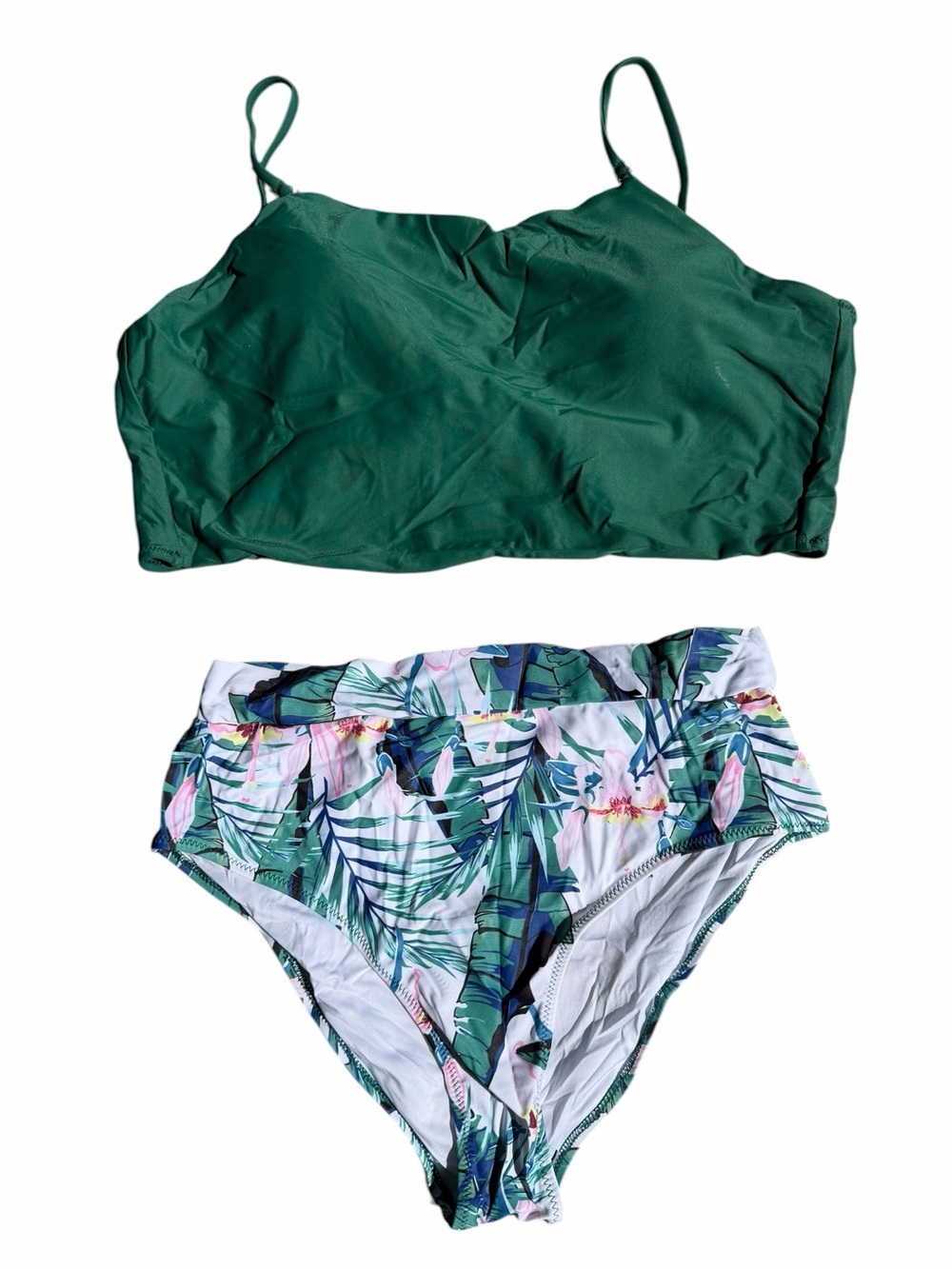 Avanova NEW Women's Two Piece High Waisted Swim Suit Size L #260295